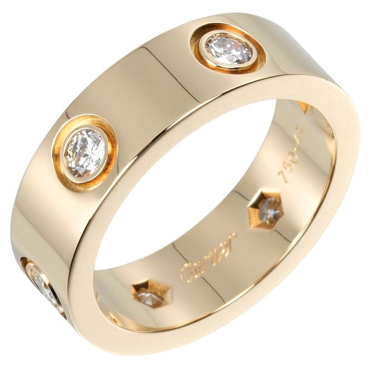 Cartier Love 18K Yellow Gold And 6P Diamonds Size 9 Ladies 7.61g Ring
