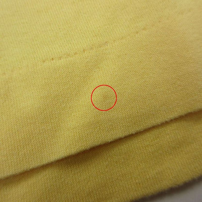 Hermes H Logo Embroidery Pocket T-Shirt Top Short Sleeves Yellow Size L Men's