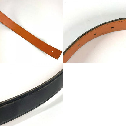 Hermes Belt H Belt Logo Leather Black