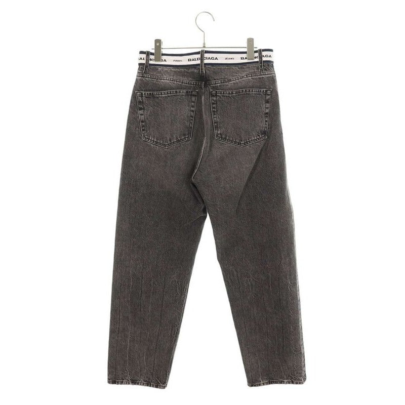 Balenciaga 21 SS Tbp47 Waist Logo Washed Denim Pants XS — view 2