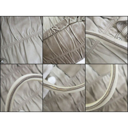 Prada Gathered 2-Way Shoulder Bag Leather Gray Gradient Gradation — view 7