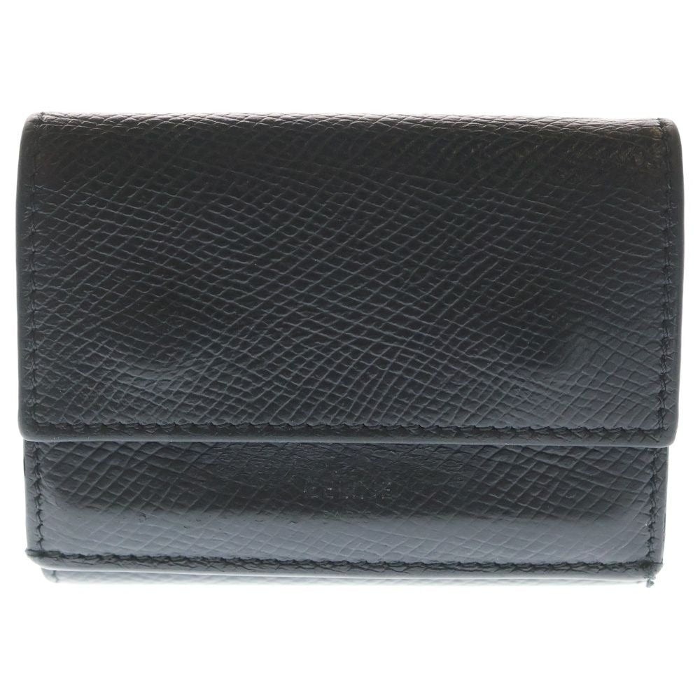 Celine Folded Compact Wallet Trifold Black