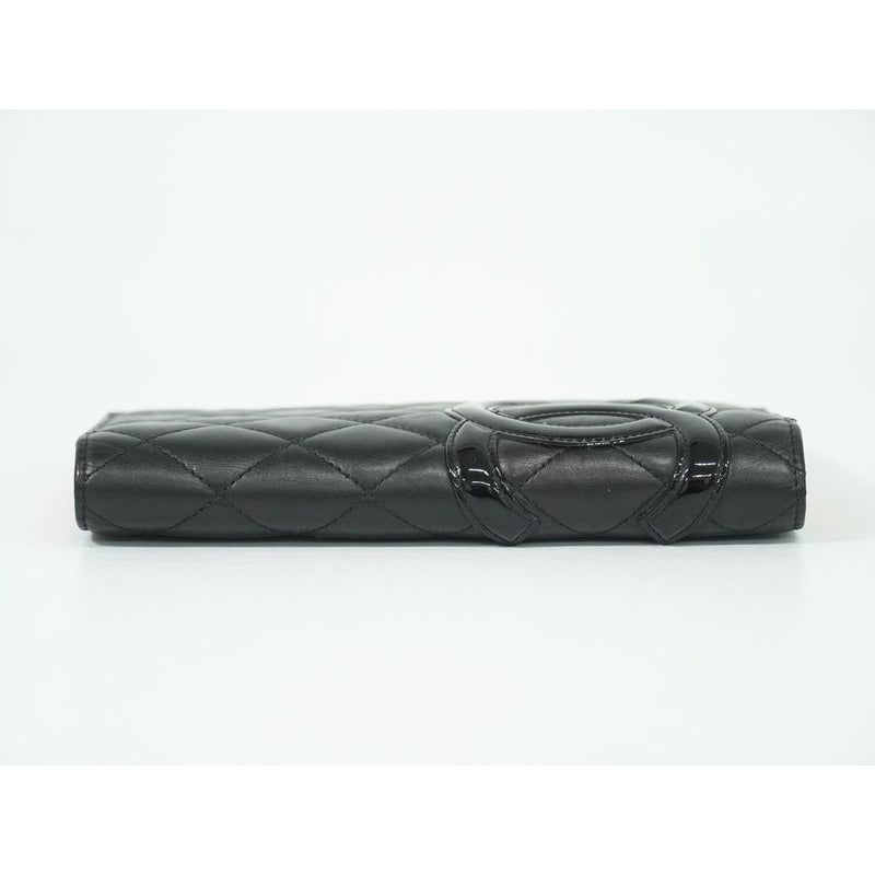 Chanel Coco Mark Cambon Line Long Wallet Leather Black — view 5