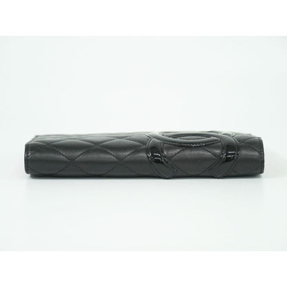 Chanel Coco Mark Cambon Line Long Wallet Leather Black — view 5
