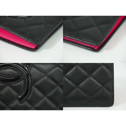 Chanel Coco Mark Cambon Line Long Wallet Leather Black — view 6