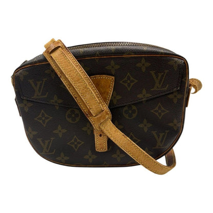 Louis Vuitton Monogram Johnfille Brown Gold Leather Shoulder Bag