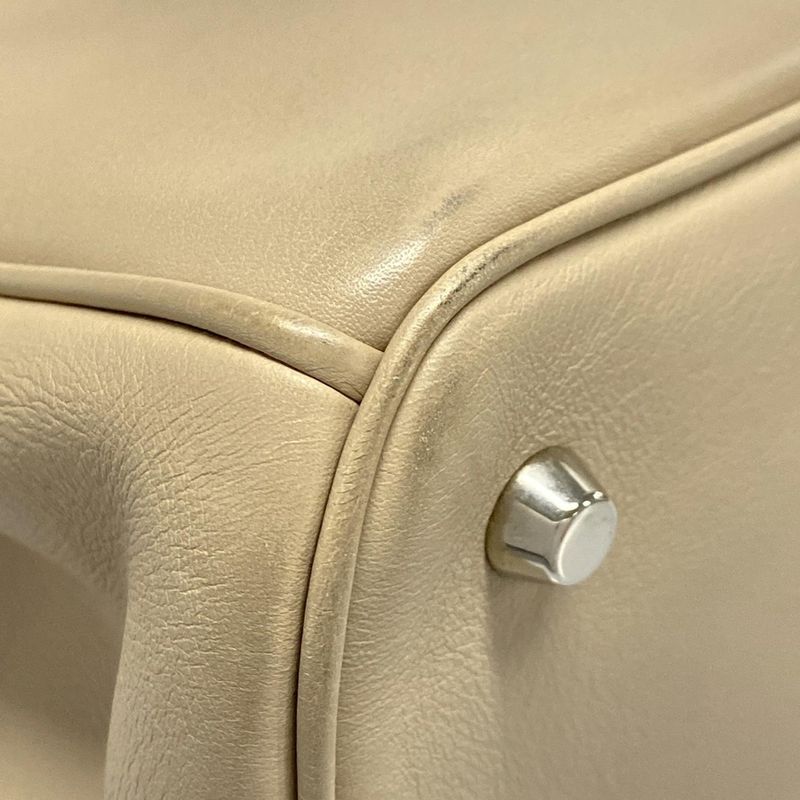 Dior/christian Dior Tote Bag Diorissimo Grey Beige Leather