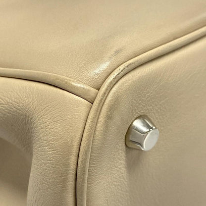 Dior/christian Dior Tote Bag Diorissimo Grey Beige Leather