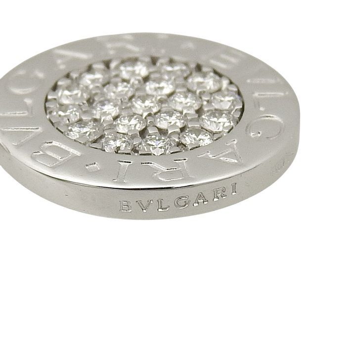 Bvlgari Diamond Pendant Top 18K White Gold 750 White Gold Diamond Charm