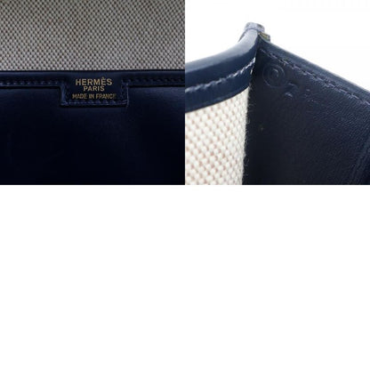 Hermes Jigier PM Vintage Box Calf Navy 0Q Unisex Clutch Bag