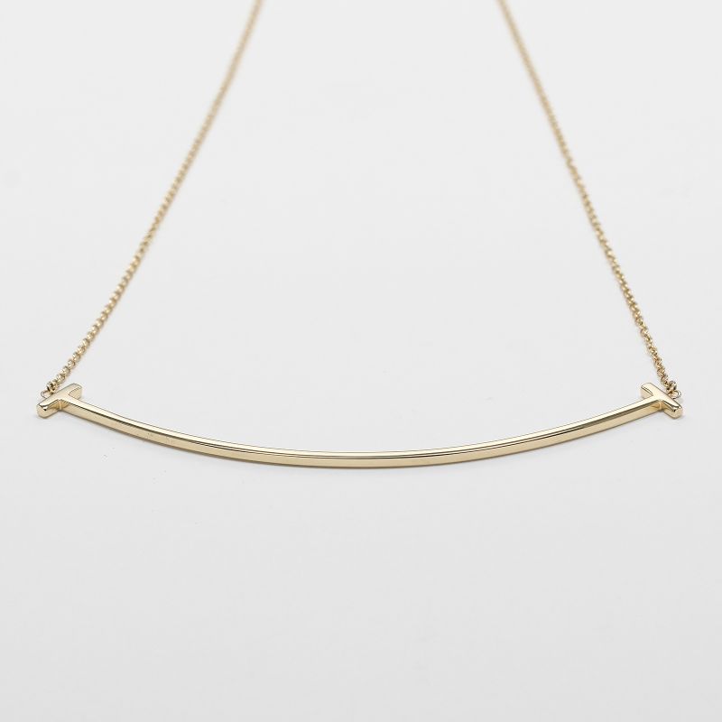 Tiffany & Co T-smile Large 18K Yellow Gold Ladies 3.7g Necklace