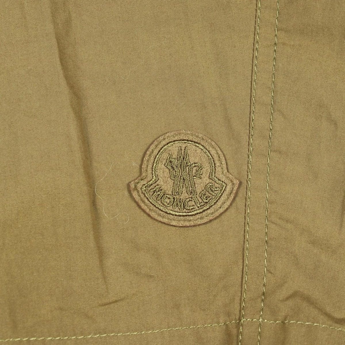 Moncler Pants Genius 2 Short Khaki Green Cotton Shorts — view 6