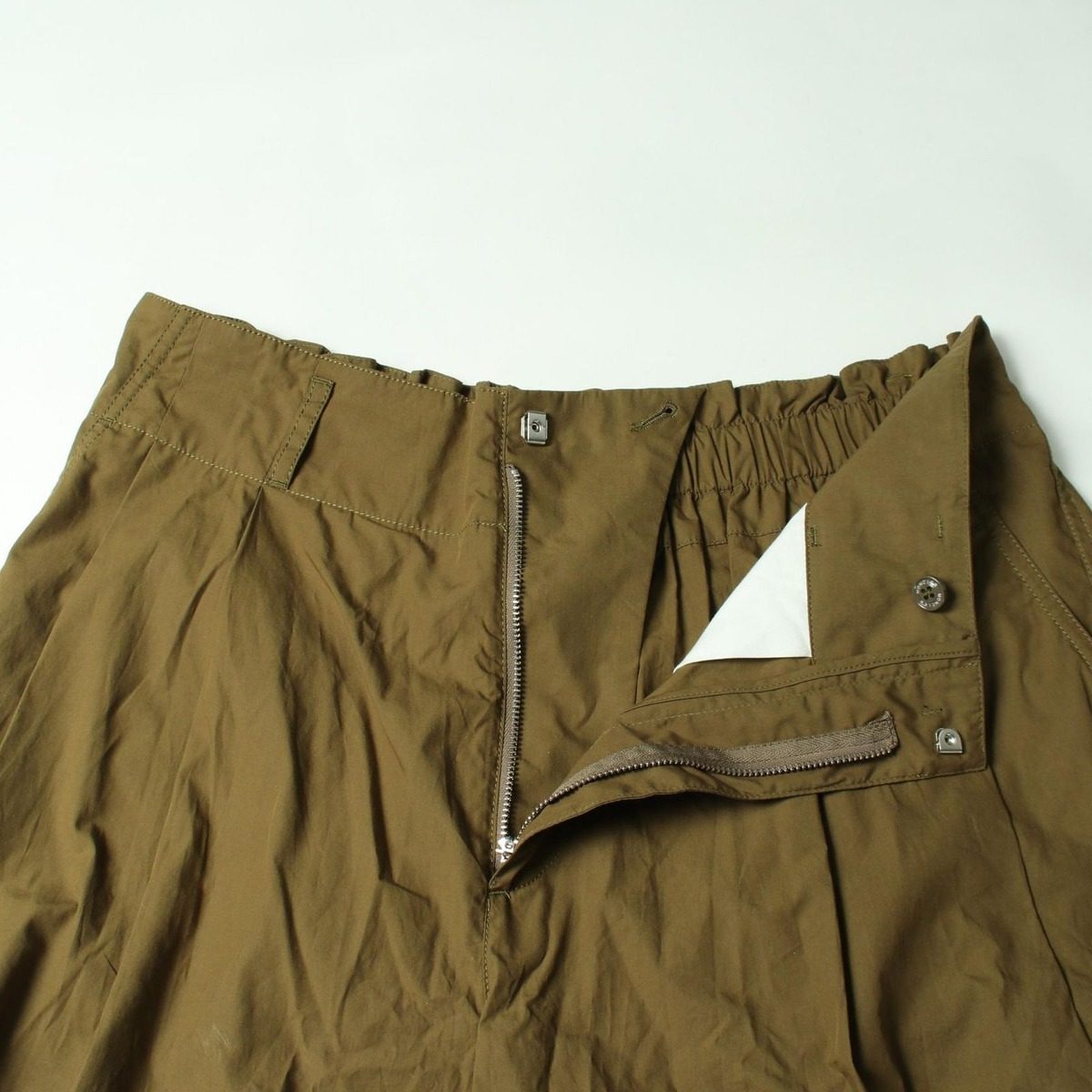 Moncler Pants Genius 2 Short Khaki Green Cotton Shorts — view 7