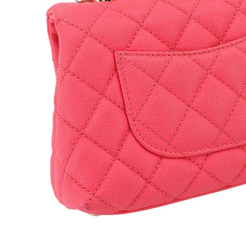 Exhibited Chanel Coco Handle Matelasse 2way Hand Shoulder Bag Caviar Skin Pink