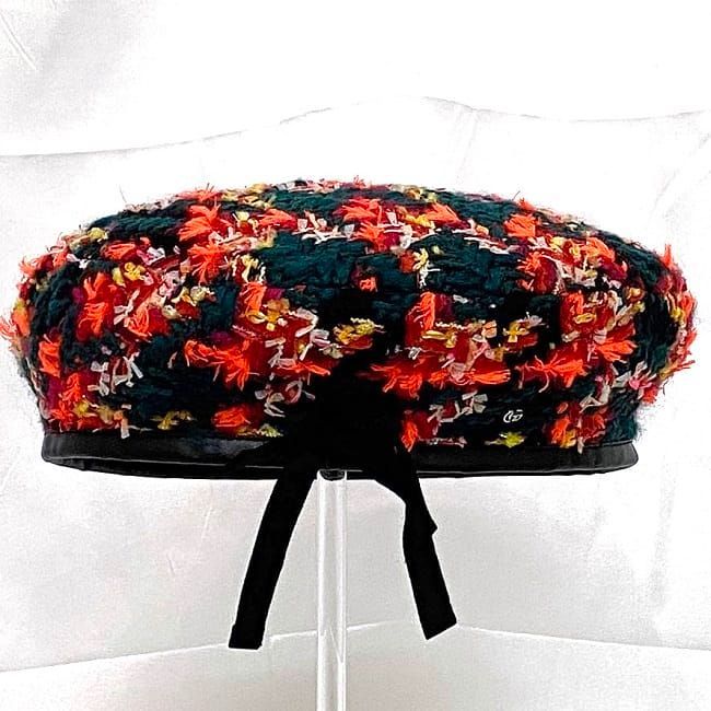 Gucci Beret Green Red Black GG Marmont 729140