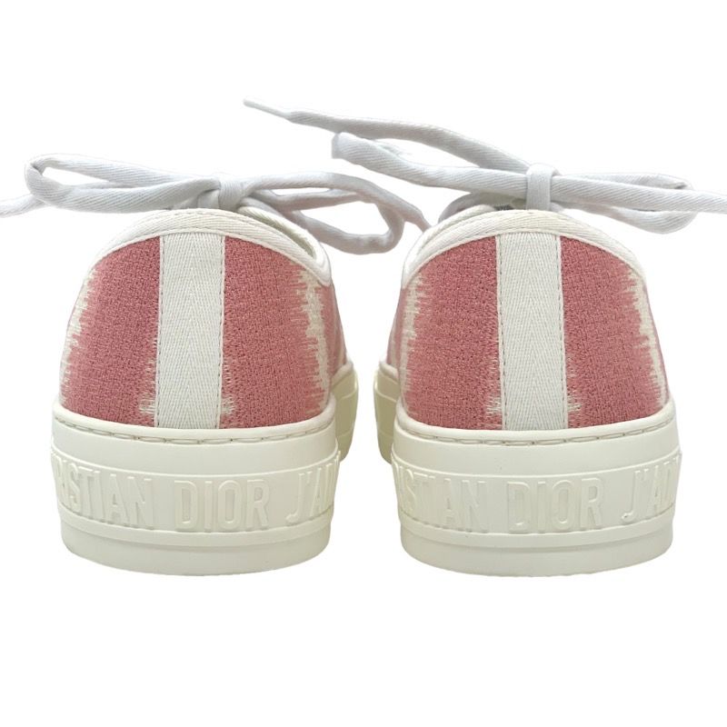 Christian DIOR WALK N DIOR Sneakers Shoes Fabric Pink White Jacquard Logo