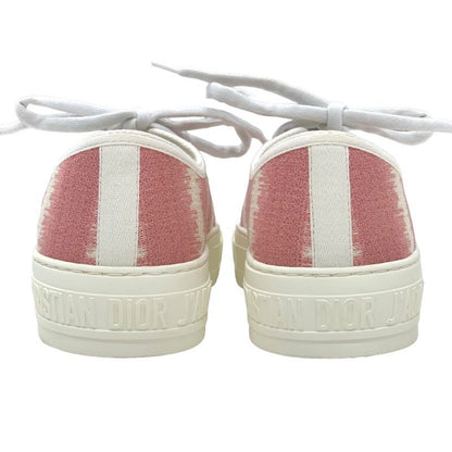 Christian DIOR WALK N DIOR Sneakers Shoes Fabric Pink White Jacquard Logo