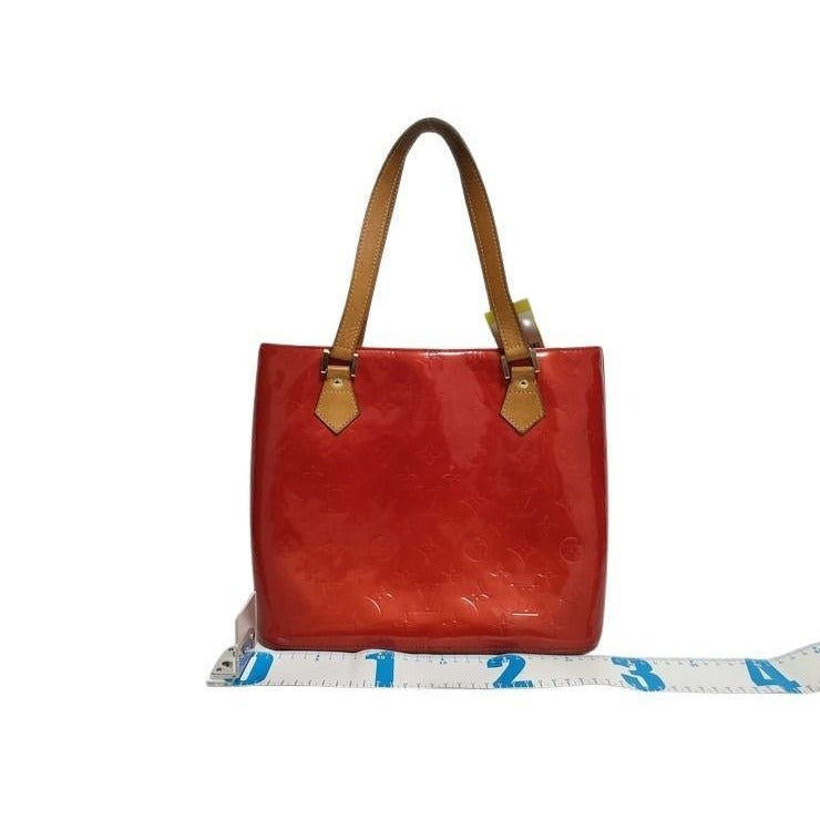 Louis Vuitton Handbag Houston Rouge Monogram Vernis Tote — view 2