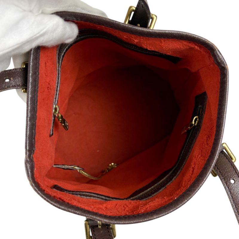 Louis Vuitton Petit Baguette Marais Mini Tote Bag Damier Leather Brown Shoulder