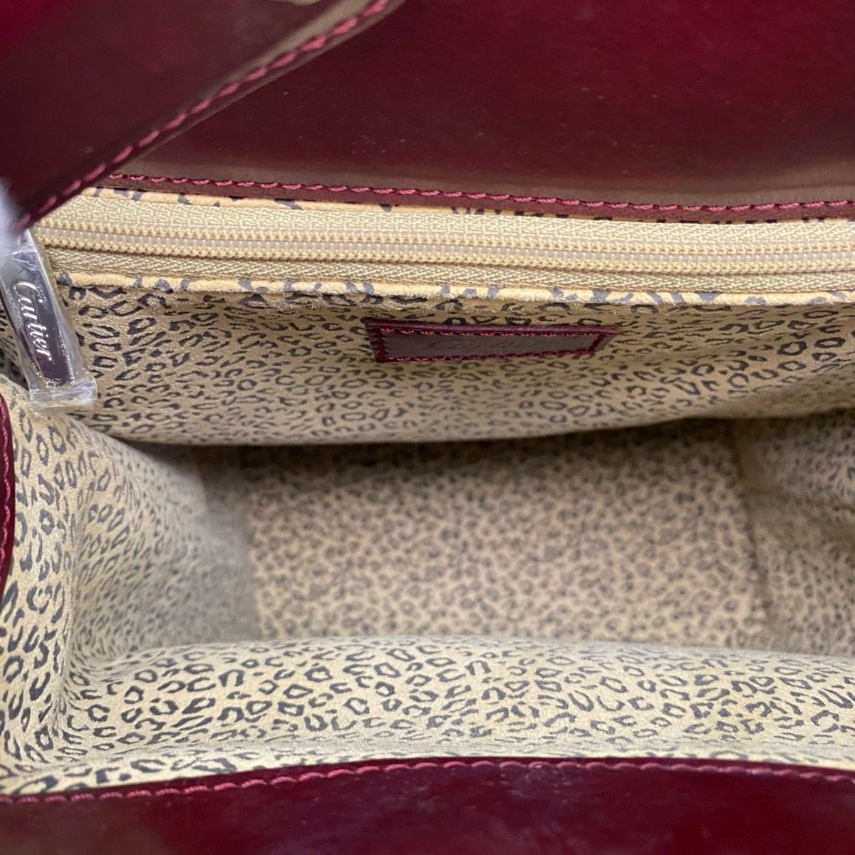 Cartier Shoulder Bag Panthère Leather Black Silver — view 11