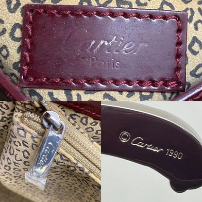 Cartier Shoulder Bag Panthère Leather Black Silver — view 15