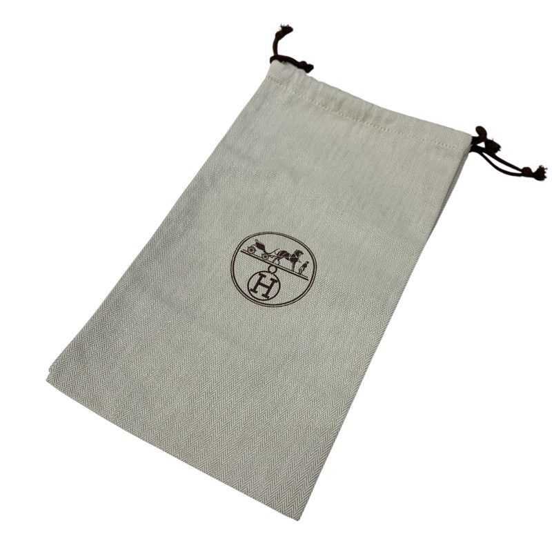 Hermes Empeel Sandals Shoes Leather Brown White Unused Kelly Hardware Mule Flat