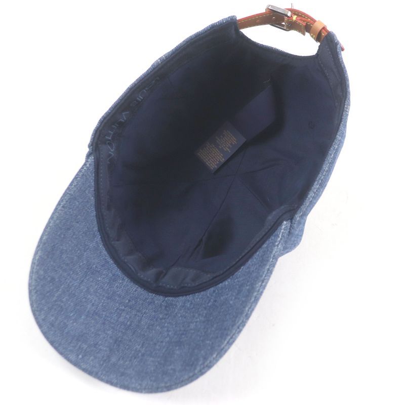 Louis Vuitton 2022 M7009l LV Logo Embroidery Baseball Cap Indigo Blue Made In