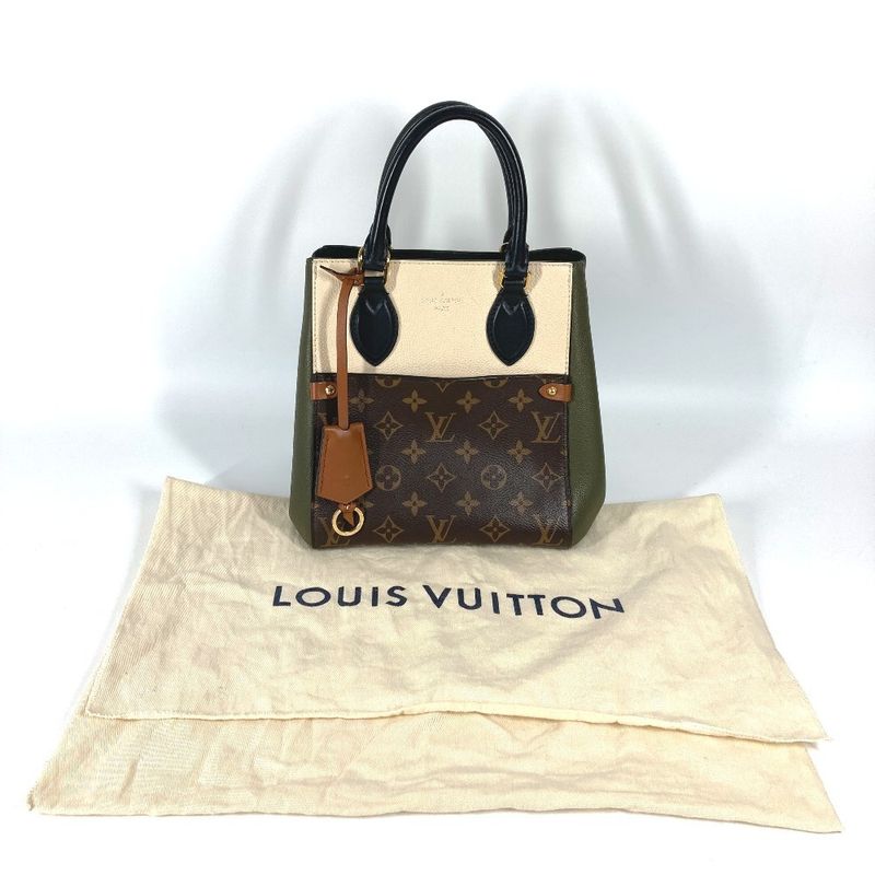 Louis Vuitton Handbag Fold Tote PM M45388 Monogram Canvas Brown