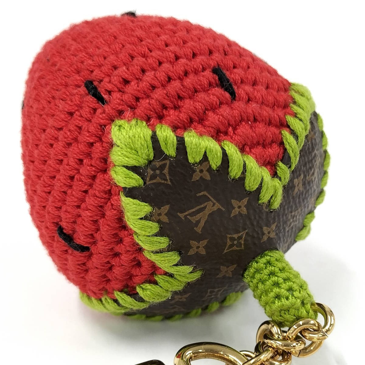 Louis Vuitton Bag Charm Berrylicious Crochet Key Holder Chain M02583 — view 6