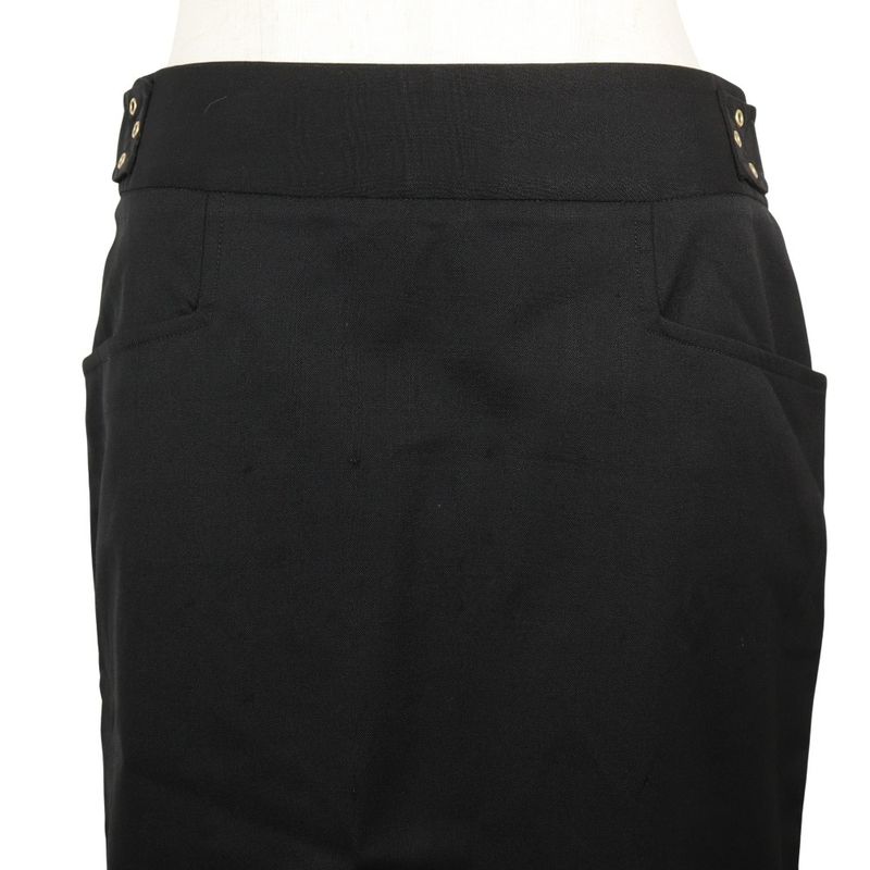 Gucci Wool And Polyurethane Black Women's Skirt