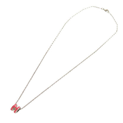 Hermes Pop Ash Mini H Rose Tropic Silver Necklace Accessories 1537 Hermes