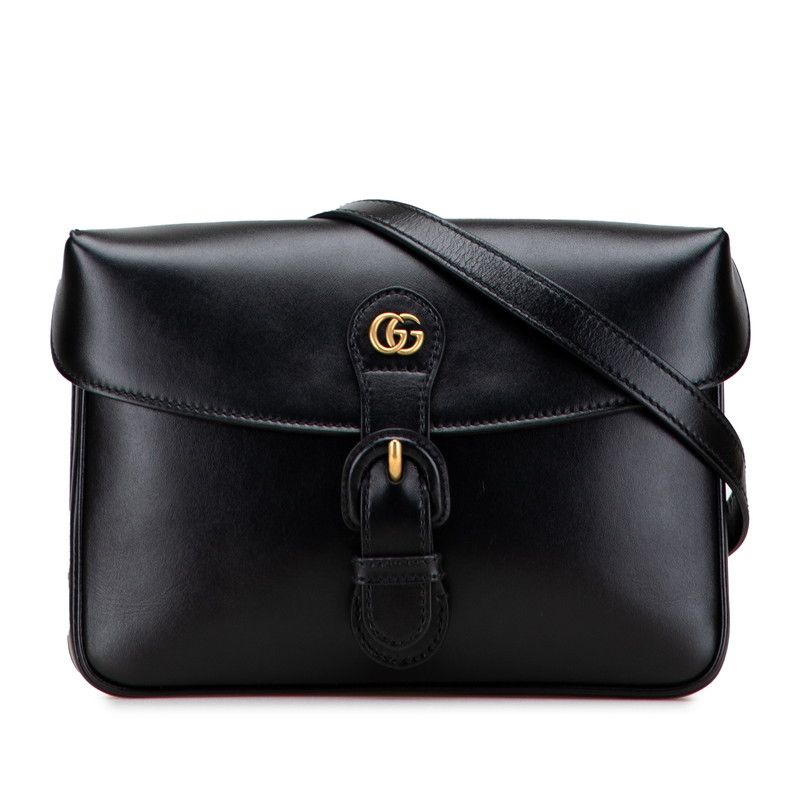 Gucci GG Marmont Crossbody Shoulder Bag 548114 Black Leather Women's Gucci