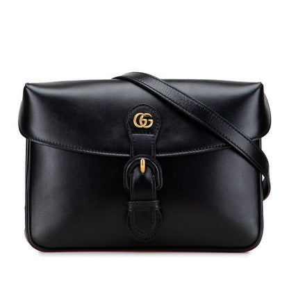 Gucci GG Marmont Crossbody Shoulder Bag 548114 Black Leather Women's Gucci