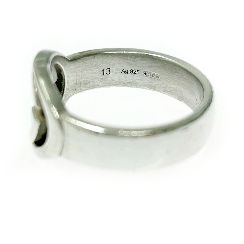 Gucci Silver Interlocking G Ring 5.2g 925 Engraved 365550 Ring