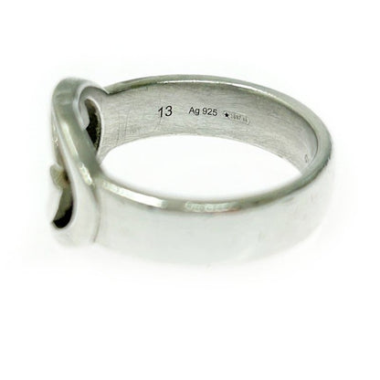 Gucci Silver Interlocking G Ring 5.2g 925 Engraved 365550 Ring