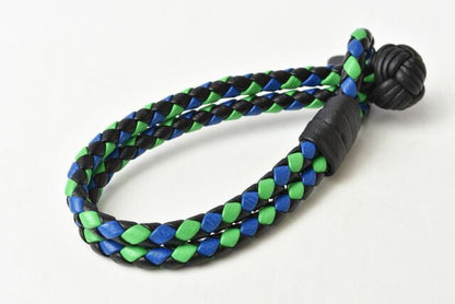 Bottega Veneta Bracelet Bangle Bottega Veneta Intrecciato Double Blue Green