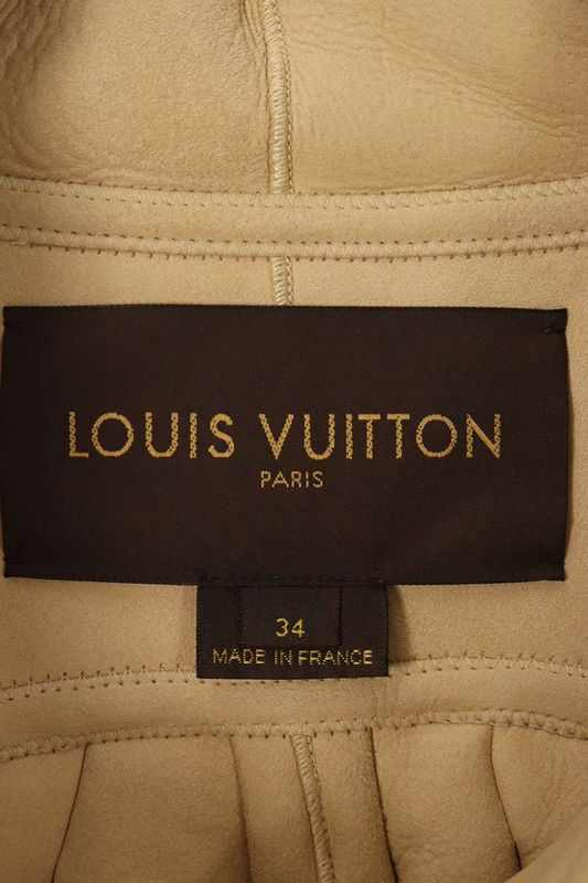 Louis Vuitton 072A Wllj03krt Sheepskin Mouton Coat With Embroidered Design