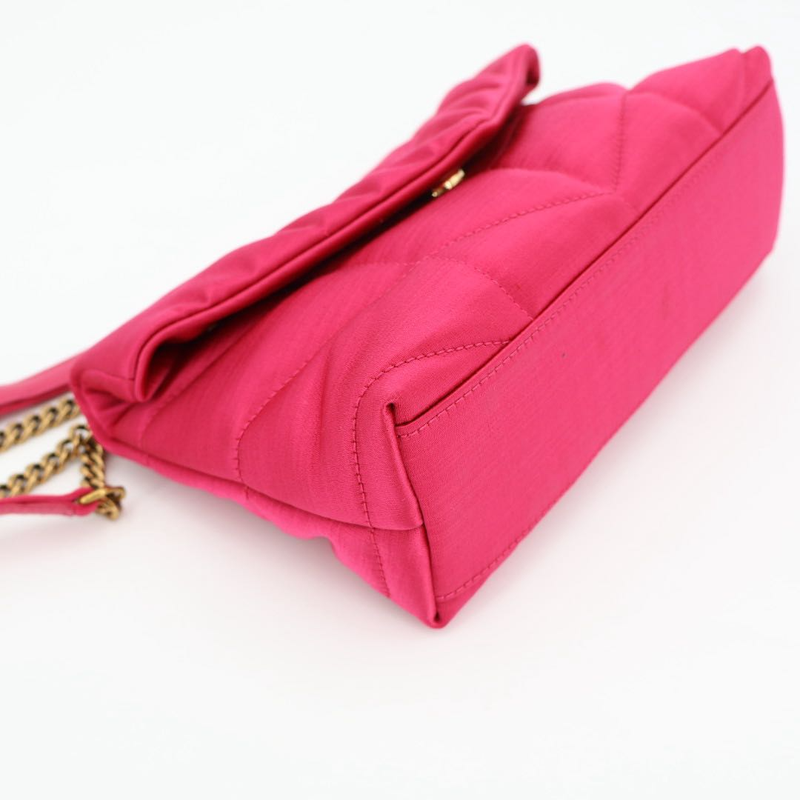 Saint Laurent Mini Puffer Cotton Blend Shoulder Bag