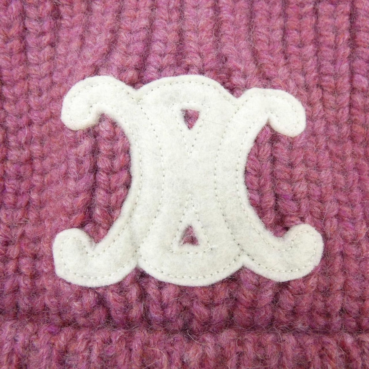 Celine Triomphe Knit Cap Hat — view 4