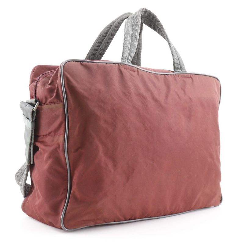 Prada Sports Prada Sports 2WAY Shoulder Nylon Red Brown Unisex Boston Bag