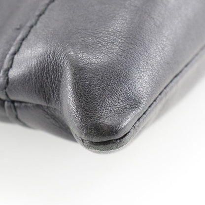 Balenciaga Navy Clip M 373834 Lambskin Black Unisex Clutch Bag