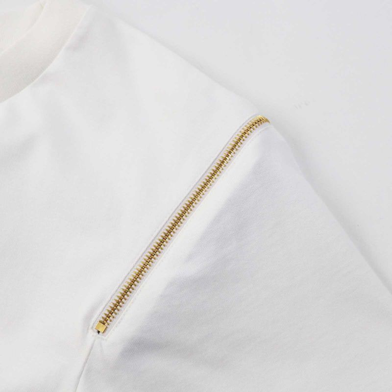 Louis Vuitton 23AW 1abrxk Zipper Sleeve T-shirt Dress Cotton Dress White Light