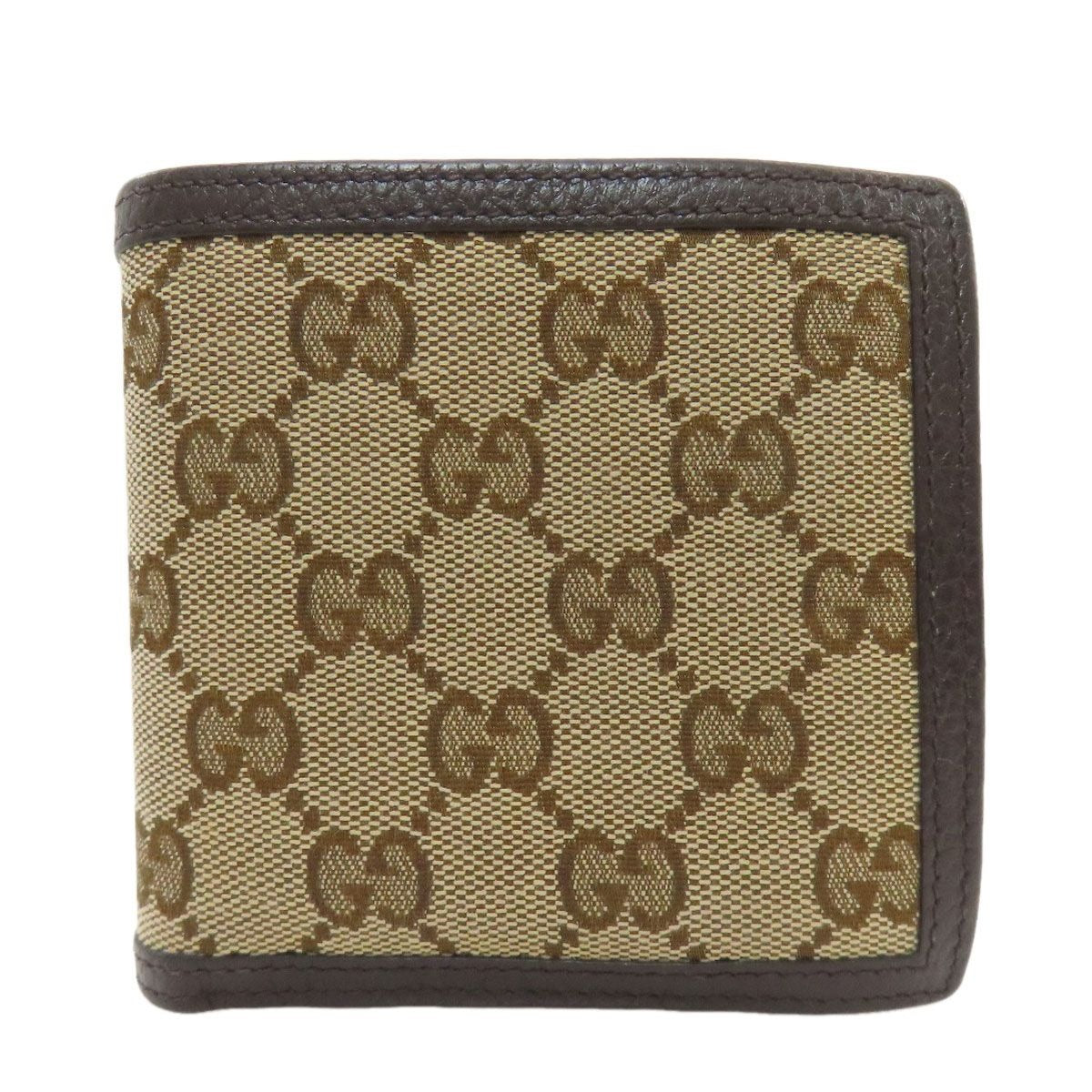 Gucci GG Bifold Wallet Canvas Leather