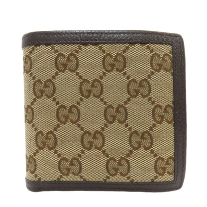 Gucci GG Bifold Wallet Canvas Leather