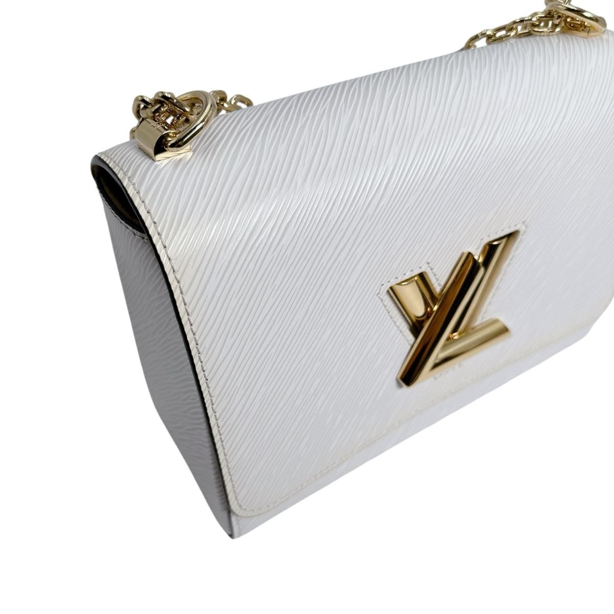 Louis Vuitton Epi Leather Twist MM Bron Shoulder Bag White
