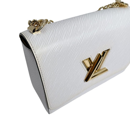 Louis Vuitton Epi Leather Twist MM Bron Shoulder Bag White