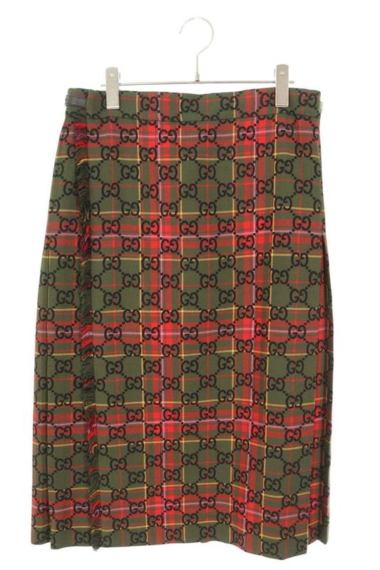 Gucci 711740 Z8a6c GG All Over Long Skirt Women 42