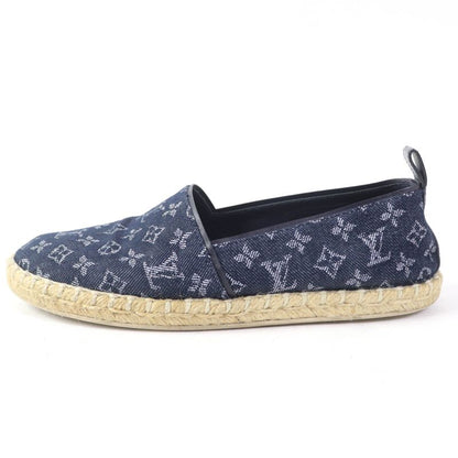 Louis Vuitton Monogram Denim Espadrille Flat Shoes Slip-on Indigo 36 Made In