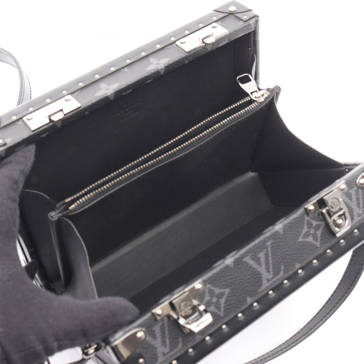 Louis Vuitton Shoulder Bag Clutch Box Canvas Leather — view 3