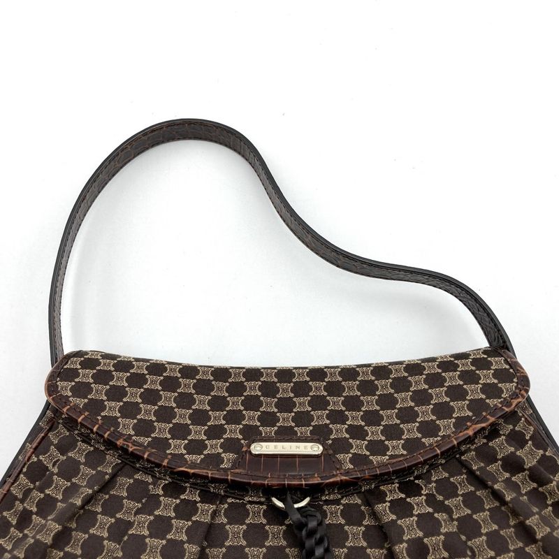 Celine Vc-st-0068 Handbag Shoulder Bag One Shoulder Macadam Tassel Canvas And